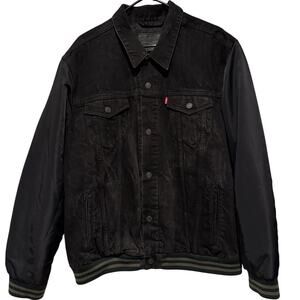 Levi's Thermore Rinnova Cotton Jean Denim Varsity Warm Fall Jacket Men XXL Black